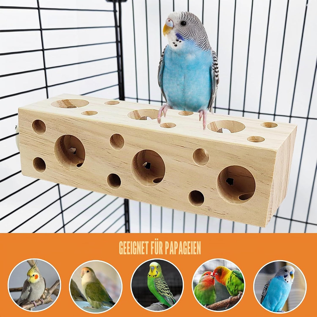 Kauspielzeug aus natürlichem Holz, für Sittiche, Vogelkäfig-Zubehör für Hamster, Nymphensittiche, Si