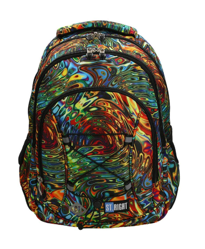 Abstraction Grosser Rucksack 43 x 32 x 23 cm für die Grundschule, mittelgross, für Jungen und Mädche