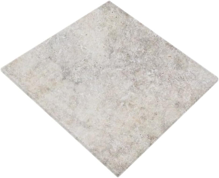 Fliese Travertin Naturstein weissgrau Fliese silber Antique Travertin für BODEN WAND BAD WC DUSCHE K
