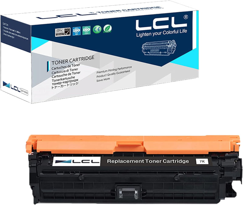 LCL Remanufactured Tonerkartusche CE740A 307A CRG322 CRG-322 (1 Schwarz) Ersatz für HP Color Laserje