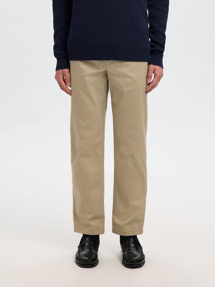 SELECTED HOMME Male Chino 196 Straight Flex 28W / 32L Greige, 28W / 32L Greige