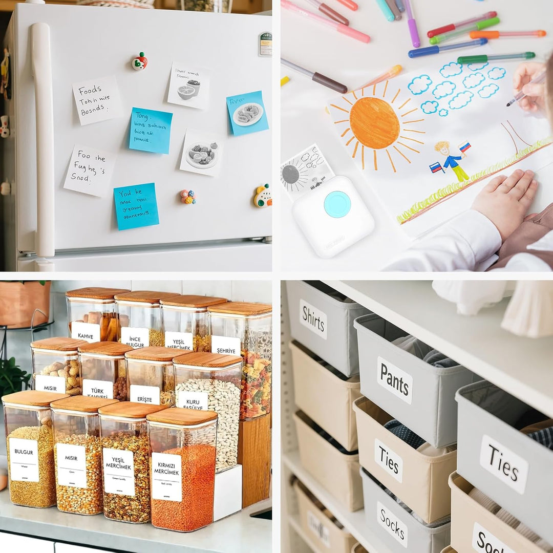 GuKKK Mini-Fotodrucker, Thermodrucker, tragbarer Sofortbilddrucker, Mini-Fotodruck vom Handy, Thermo