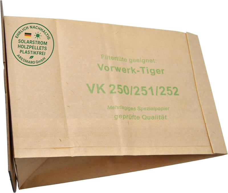 20 Staubsaugerbeutel geeignet für Vorwerk Tiger 250, 251, 252