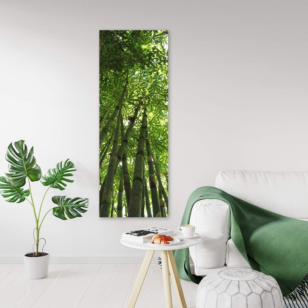 Feeby Leinwand Bilder - Natur - Wald - 50x150 cm- Deko Wohnzimmer - Wandbilder Schlafzimmer - Deko A