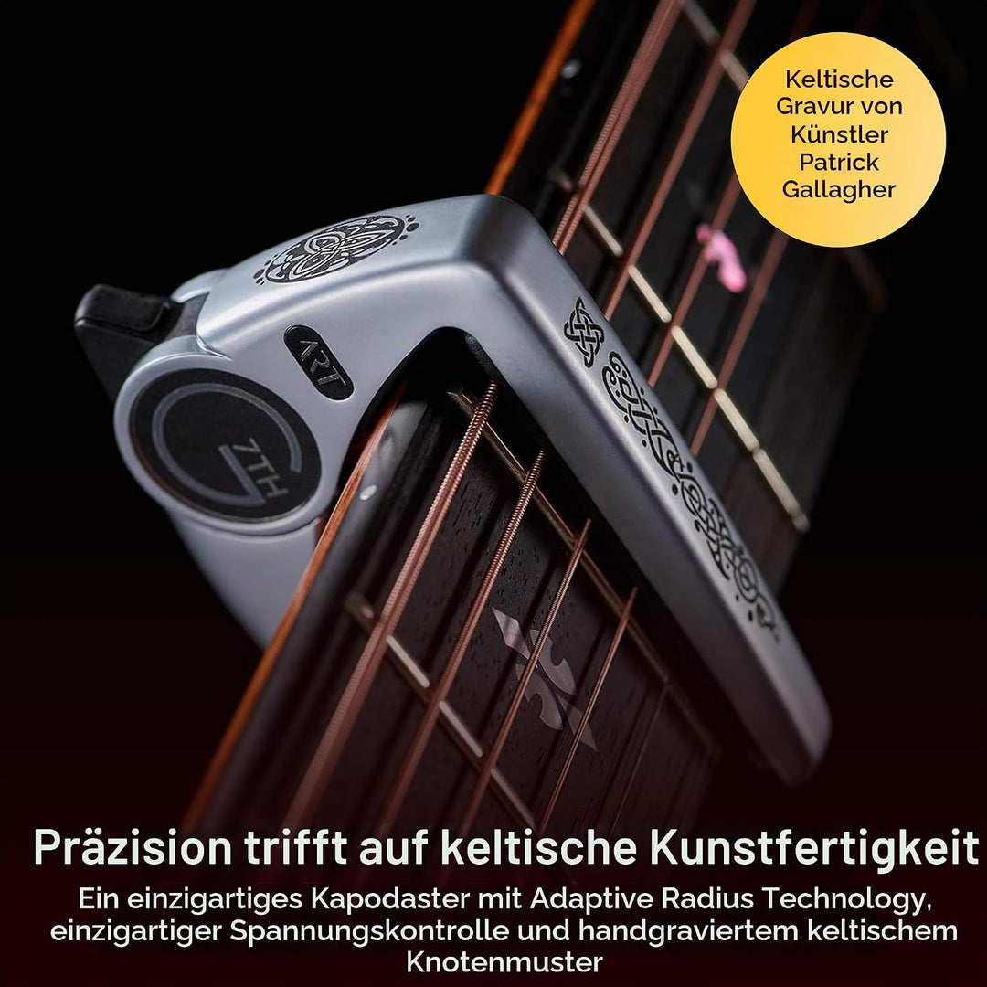 G7th 200-669 Performance-3 ART Capo Acoustic Celtic Silver Silber (keltische Gravur), Silber (keltis