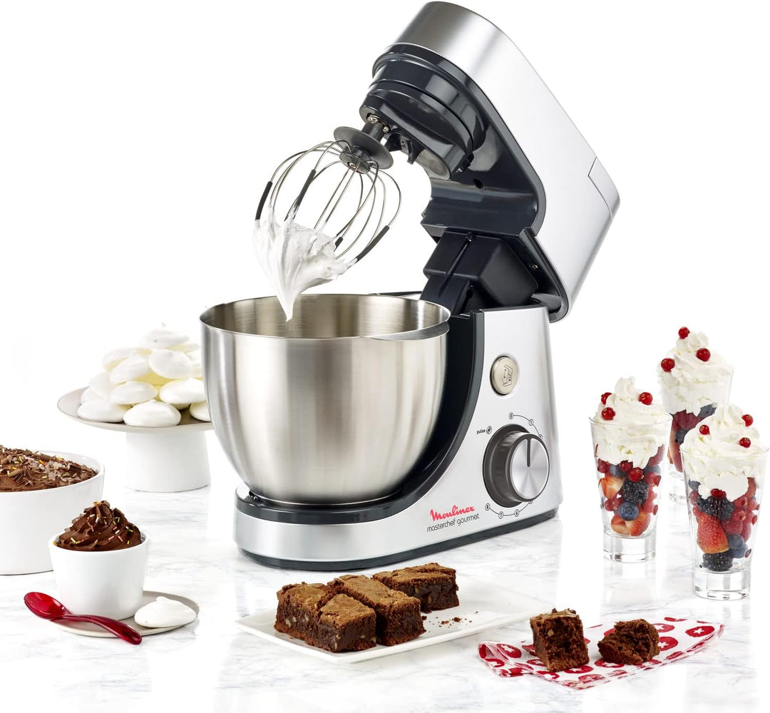 Moulinex Küchenmaschine, 1100 W, Backset, Mixer, Gemüseschneider mit Zubehör für Mazedonien, Fleisch