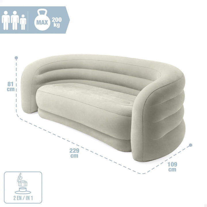 Intex Curved Sofa 66571NP (Aufgeblasen 229 x 109 x 81cm)