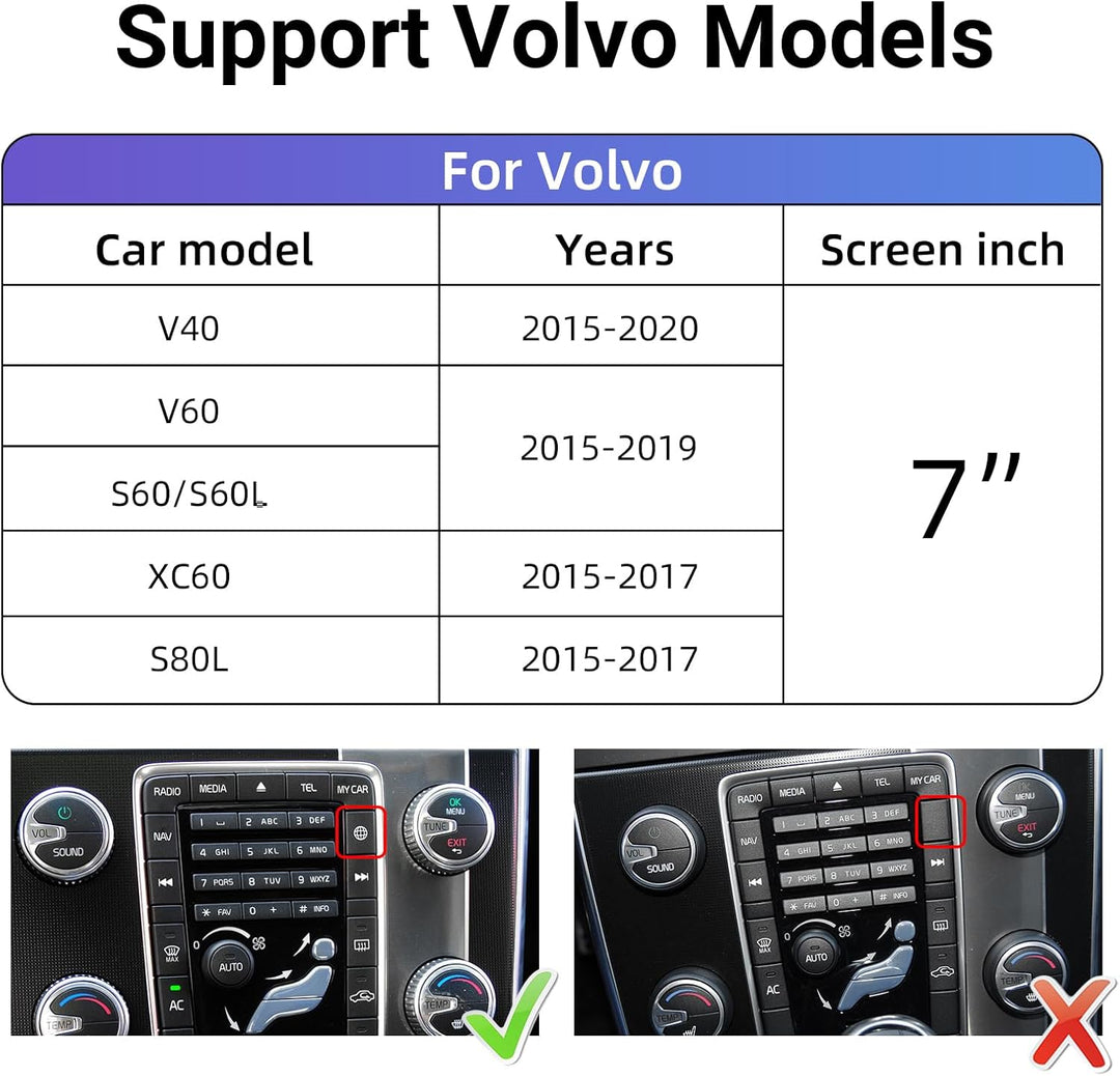 EZoneTronics Wireless CarPlay & Android Auto Retrofit Kit Decoder Box für Volvo V40 V60 S60 XC60 S80
