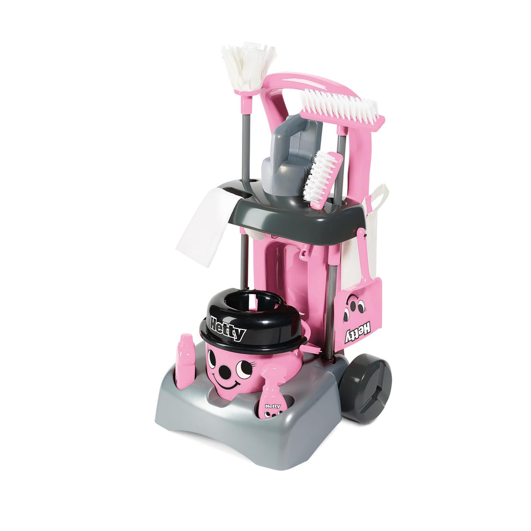 Casdon Henry & Hetty Spielzeug – Hetty Deluxe Putzwagen – Rosa Spielset im Hetty Design mit funktion