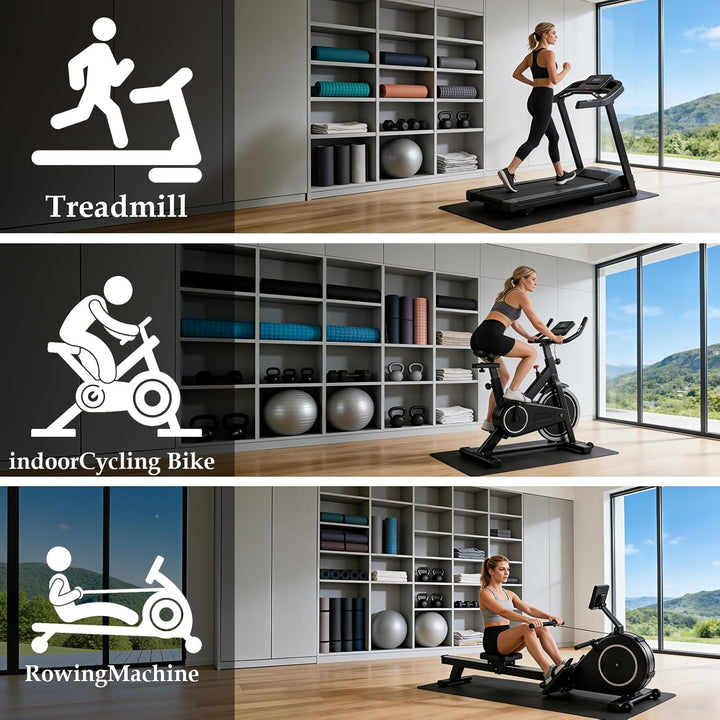 Stossfeste Bodenschutzmatte,Sport Multifunktionsmatte,Fitness Unterlegmatte für Fitnessgeräte,6mm ru