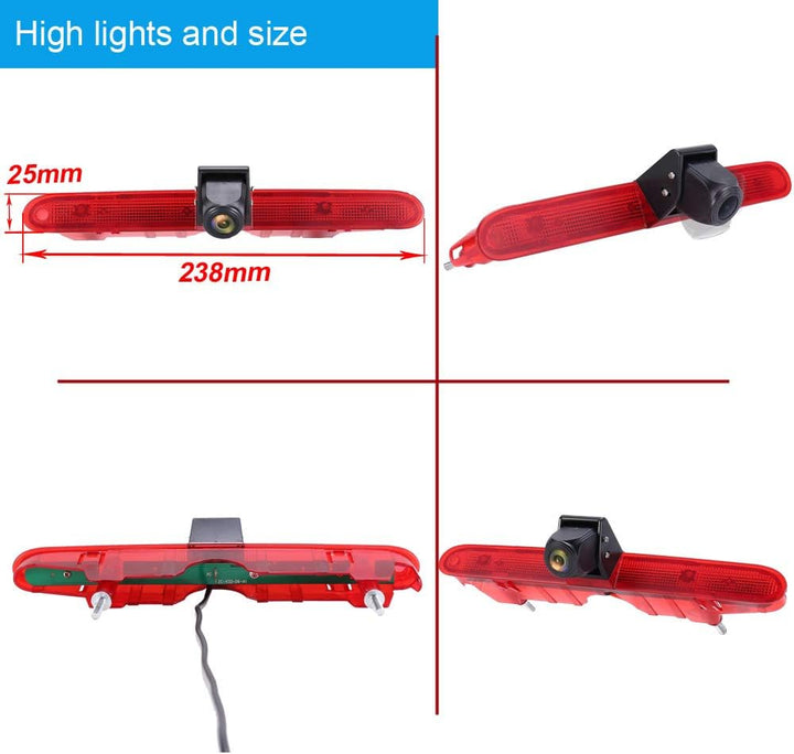 Auto Bremsleuchte Rückfahrkamera Van Transporter Bremslicht für Peugeot Partner 2 II Tepee Rifter/Ci