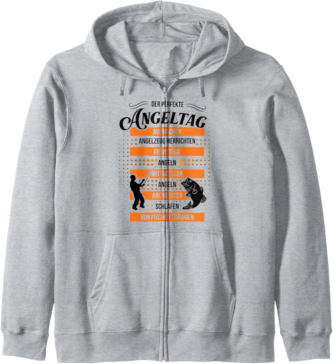Lustiges Geschenk Angler Fischer Perfekter Angeltag Kapuzenjacke
