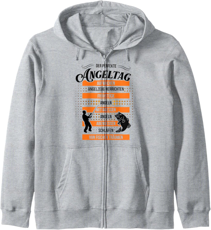 Lustiges Geschenk Angler Fischer Perfekter Angeltag Kapuzenjacke