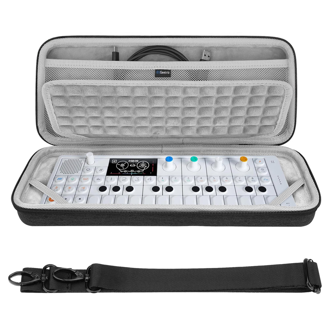 GEEKRIA Hartschalen-Reisetasche, Drum-Machine-Tasche Kompatibel mit Teenage Engineering OP-1 Field/O