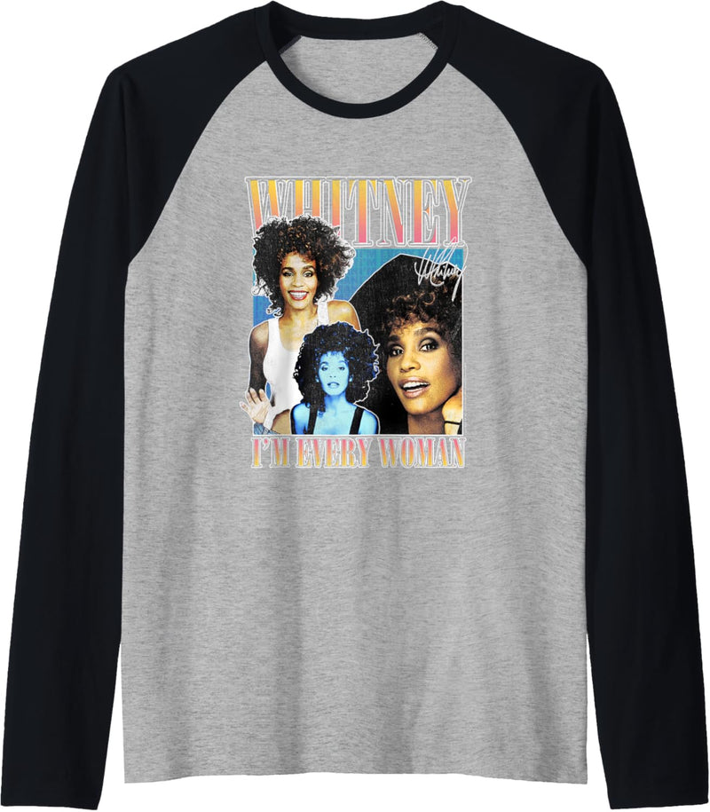 Whitney Houston Every Woman Raglan