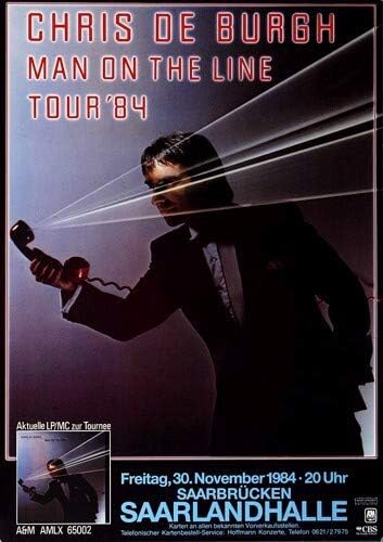 Chris de Burgh - Man On Tour, Saarbrücken 1984 » Konzertplakat/Premium Poster | Live Konzert Veranst