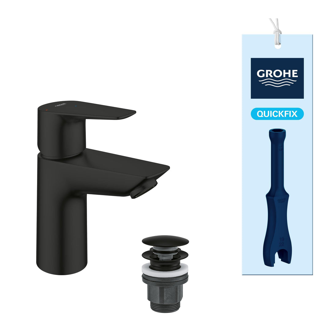 GROHE StartEdge, energiesparende Waschtischarmatur, Kaltwasser in Mittelstellung (Wasserhahn für das