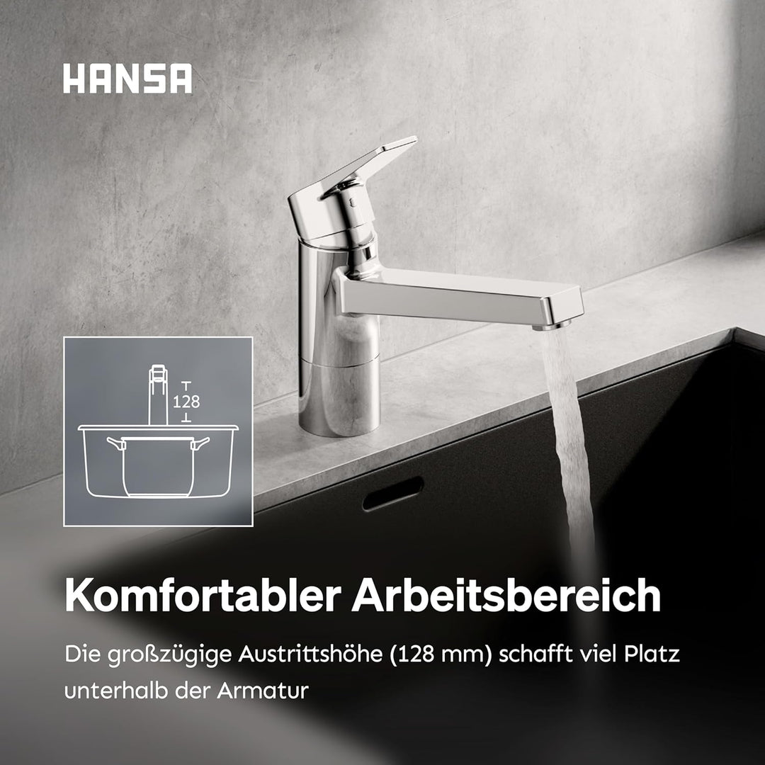 Hansa 09142283 Spültisch-Einhand-Einlochbatterie Hansatwist 0914, verchromt
