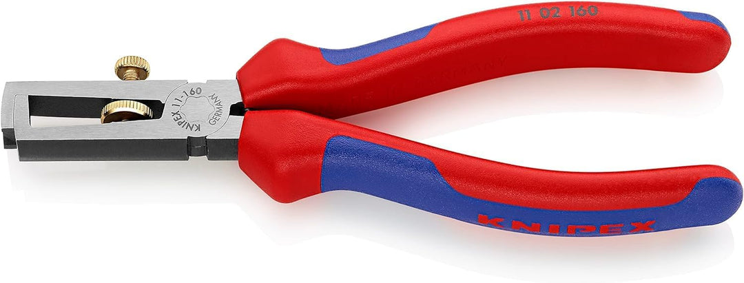 Knipex Abisolierzange mit Öffnungsfeder, universal schwarz atramentiert, mit Mehrkomponenten-Hüllen