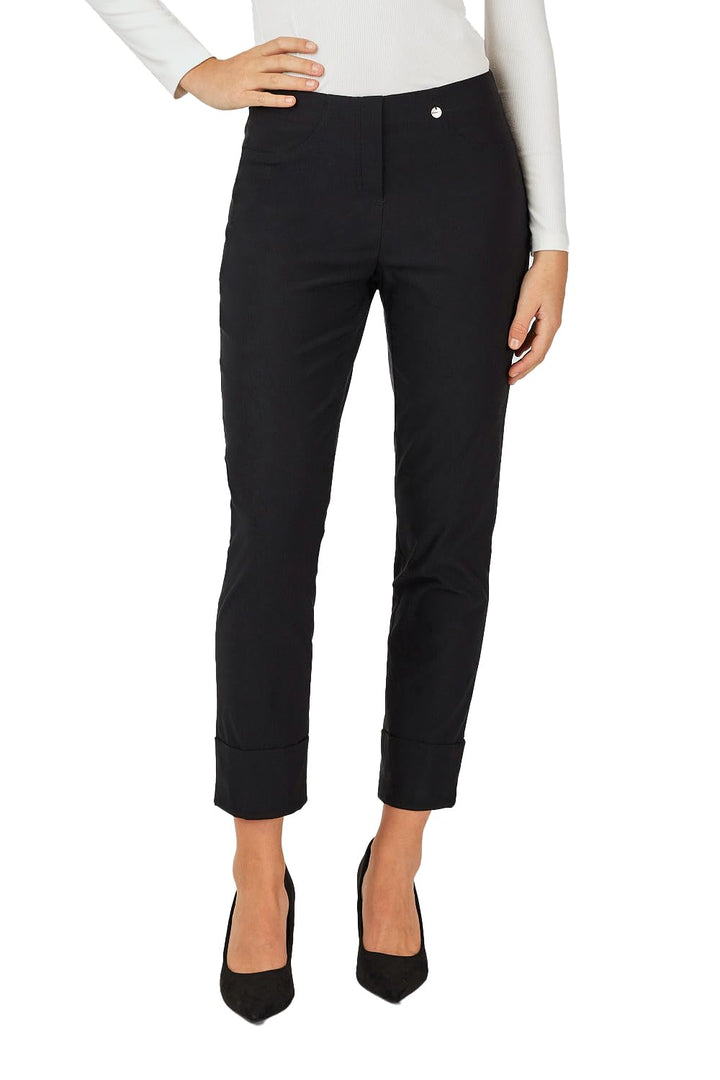 Robell Style BELLA09-7/8 Stoffhose Damen high Waist - Damenhose Power Stretch - Bengaline Stoff Hose