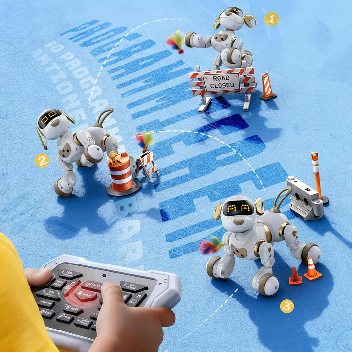 Ruko 18011 Roboter Hund Weiss &amp; Schwarz