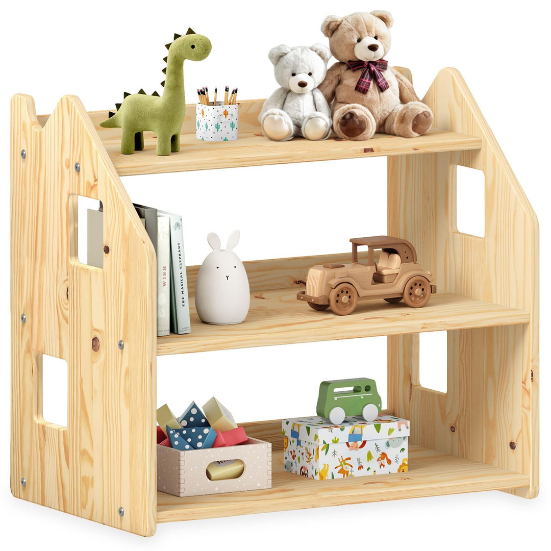 IDIMEX Kinderregal Yasmin 3 Ablagen Natur - Montessori Regal für Spielzeug und Bücher, Kinderzimmer