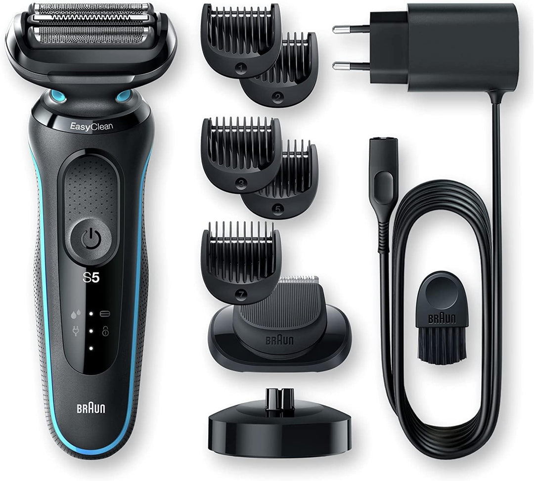 Braun Series 5cs Rasierer Herren, Elektrorasierer mit 3 flexiblen Klingen, Barttrimmer, Ladestand, 5