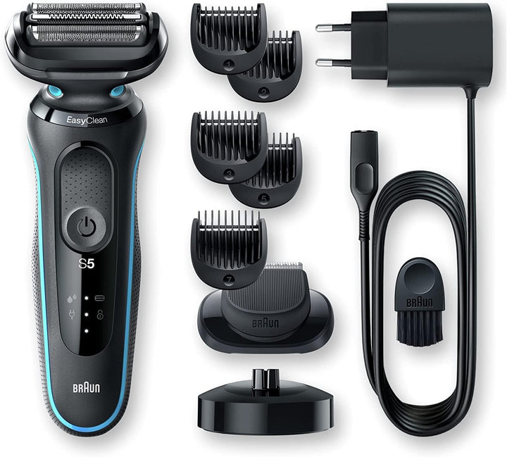 Braun Series 5cs Rasierer Herren, Elektrorasierer mit 3 flexiblen Klingen, Barttrimmer, Ladestand, 5