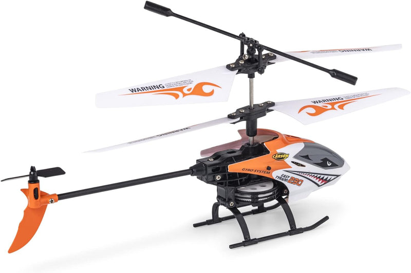 Carson 500507180 Easy Tyrann 230 Gyro 2,4GHz 100% RTF orange – Ferngesteuerter Helikopter, Robustes