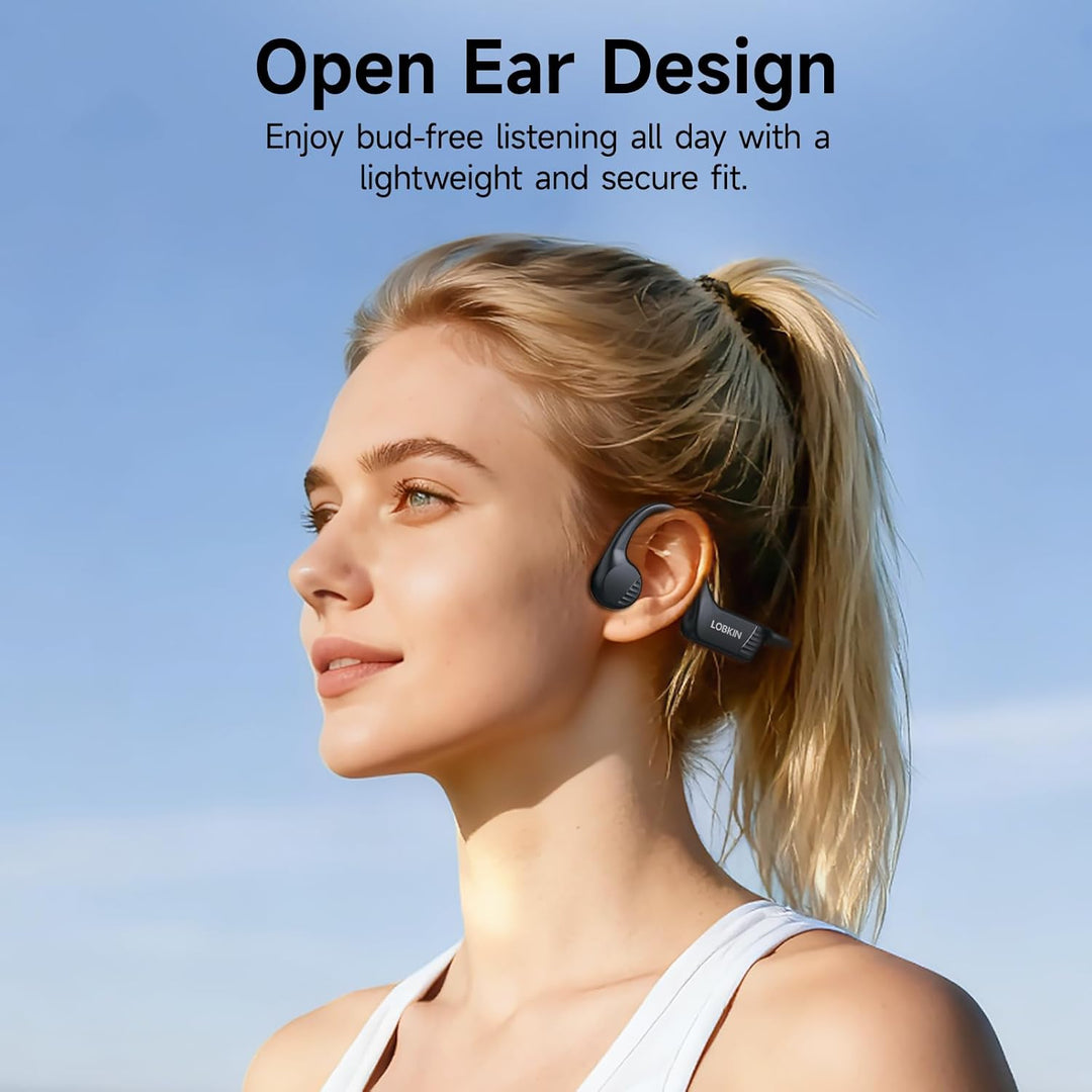 LOBKIN Knochenschall Kopfhörer Bluetooth,Open Ear Kopfhörer Kabellos Bone Conduction Headphones Blue