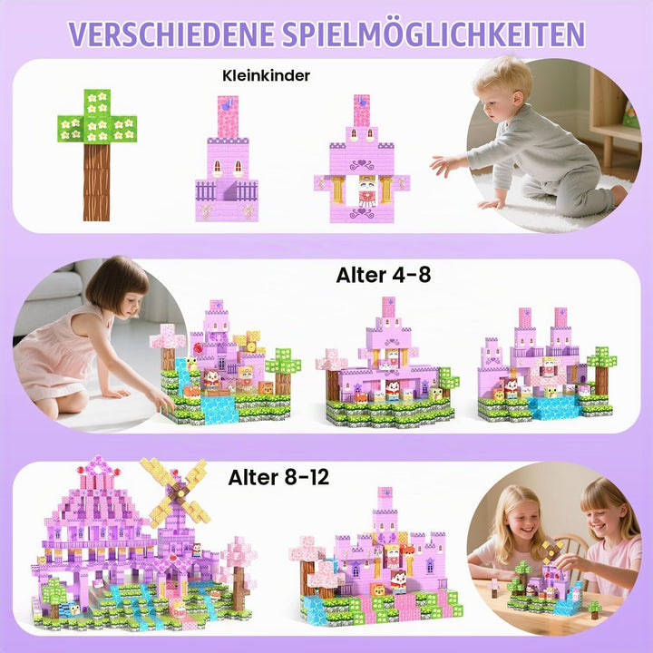Magnetische Bausteine 150 PCS, Magnetbausteine für 3+ Jahr, Magnetic Blocks Spielzeug-Sets für Kinde