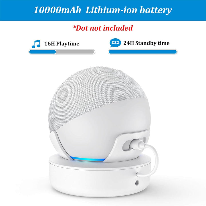 PlusAcc für Home Mini, Dt 5 Batterie Akku - 10000mAh Akkusockel für Dt (5. /4. Generation) mit 16 St