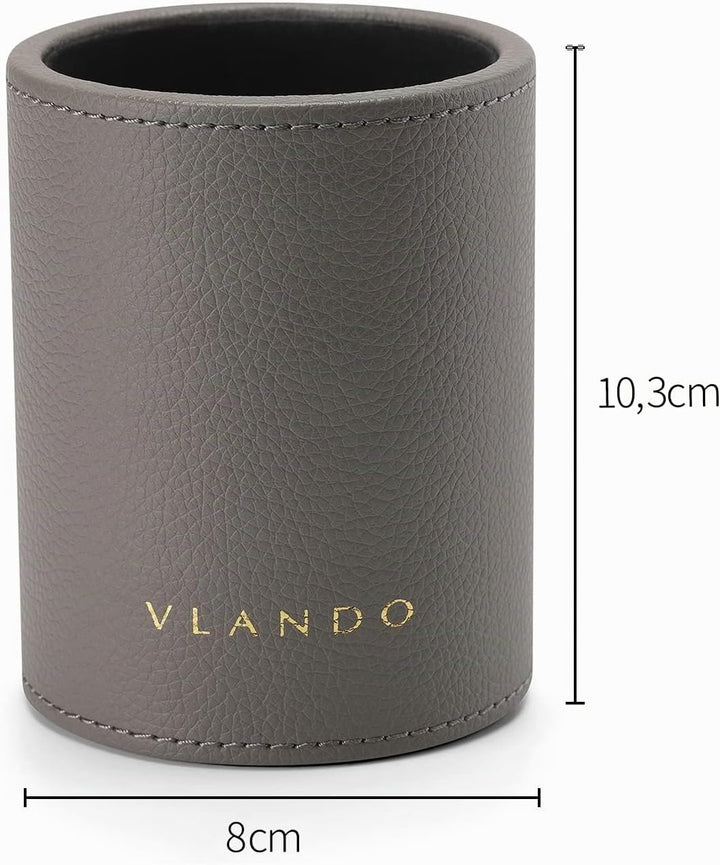 Vlando Schreibtisch Organizer Leder mit Schublade, Organizer schreibtisch Edel, Stiftehalter Organiz