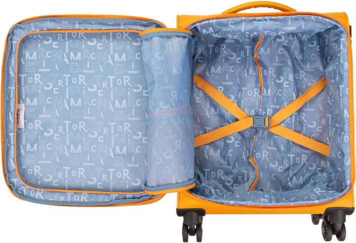 American Tourister Pulsonic - Spinner S, Erweiterbar Handgepäck, 55 cm, 40.5/43.5 L, Gelb (Sunset Ye