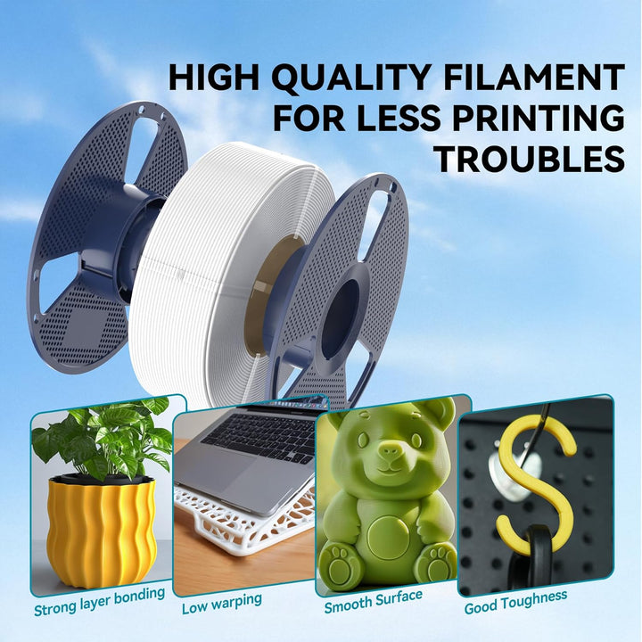 SUNLU PLA Filament 1.75mm, 3D Drucker Filament PLA 1.75mm +/- 0,02mm, Einfach zu Verwenden, Anfänger