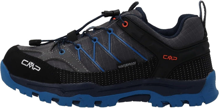 CMP Unisex Kinder Rigel Low Shoe Wp Trekking-& Wanderhalbschuhe 38 EU Grau Meeresblau Graffite Oltre