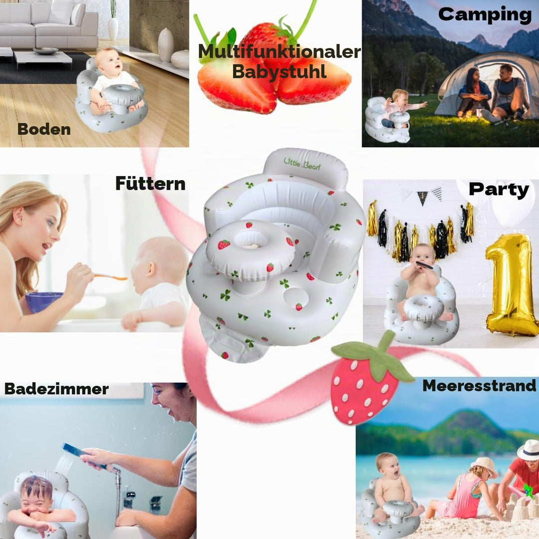 Aufblasbarer Baby-Sitz für Babys ab 4-24 Monaten,Baby-Rückenstützsofa,Boden-Sitzunterstützung zum Si