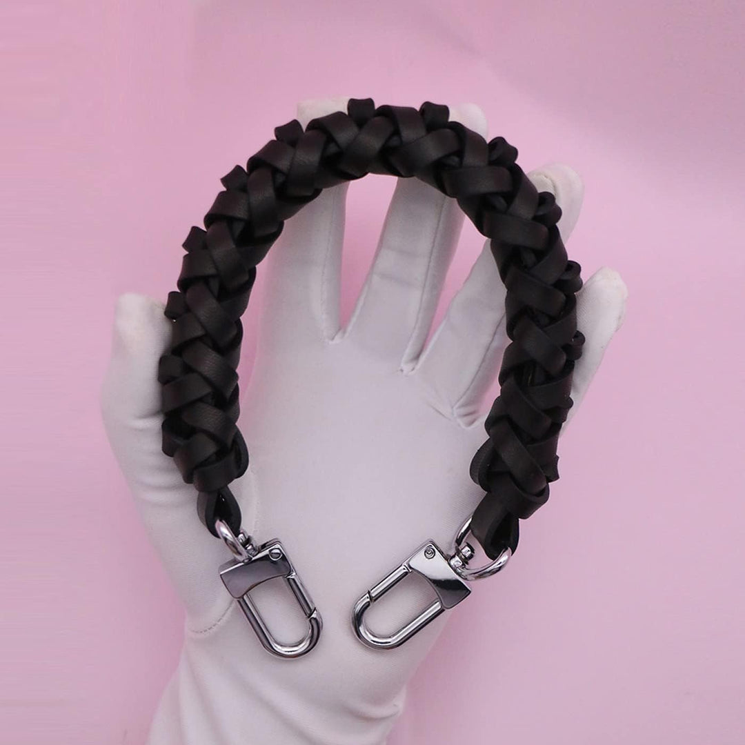 Geflochtener Griff für Neonoe Pochette Eimertasche Top Griff Strap Ersatz Handgemachte Echtleder Gri
