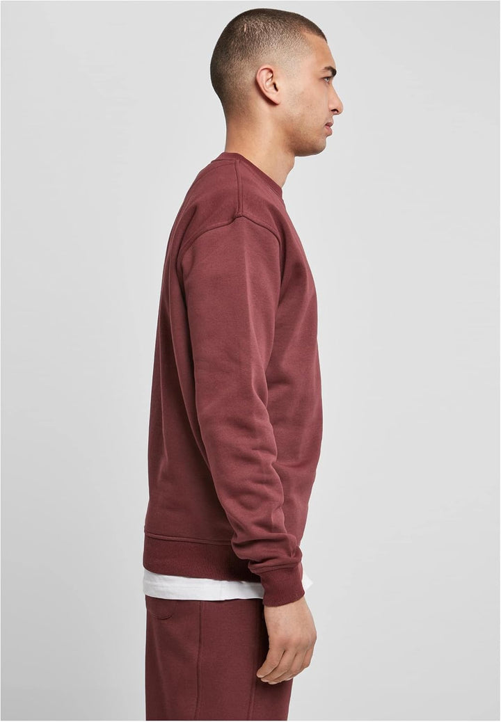 Urban Classics Herren Basic Pullover Crewneck Sweatshirt, verfügbar in 6 Farben, einfarbig, mit Rund