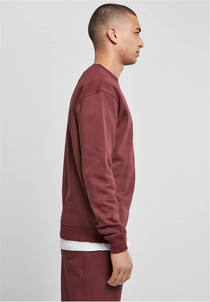 Urban Classics Herren Sweatshirt Crewneck Fleece-Sweatshirt, lässiges Sweatshirt für Männer, Loose F