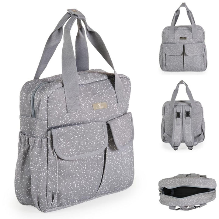 Cangaroo Wickeltasche Mivida Clips Wickelunterlage Reissverschluss Schultergurte grau, Grau