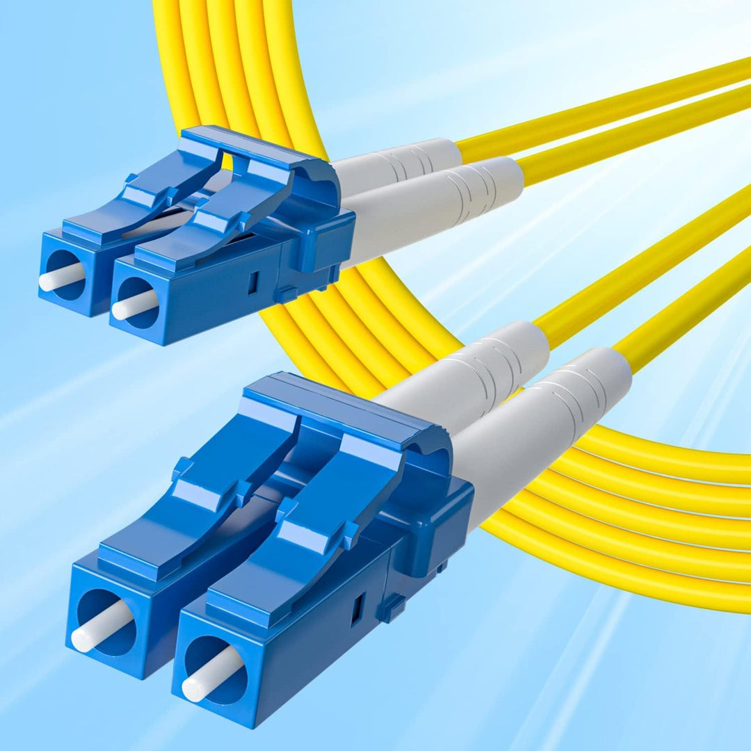 10Gtek LC zu LC OS2 Singlemode Duplex 100-Meter, LWL Glasfaser Patchkabel Fibre Optic Patch Cable 9/