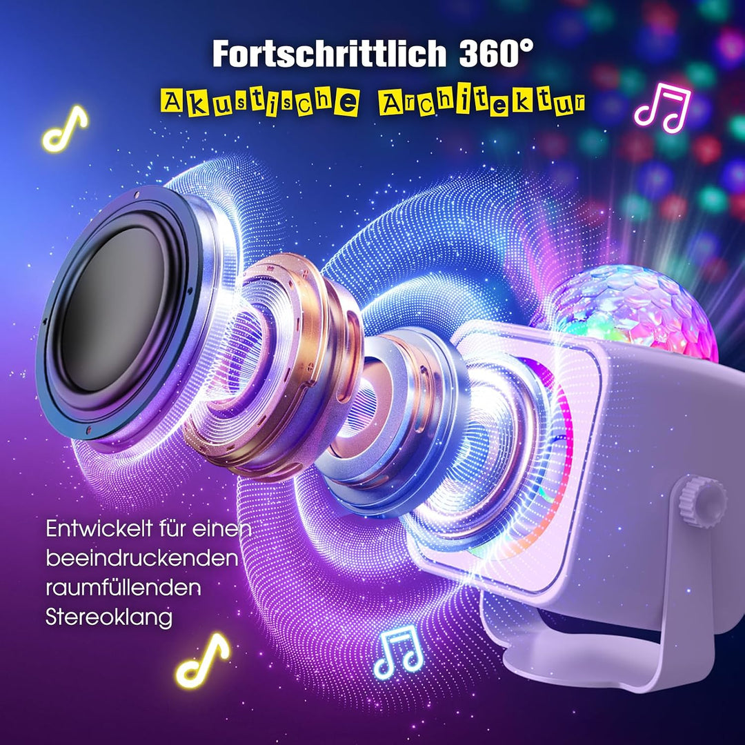 Dislocati Karaoke Maschine Mit 2 Bluetooth Mikrofon Kinder, Geschenk Mädchen 3-15 Jahre, Musik Spiel