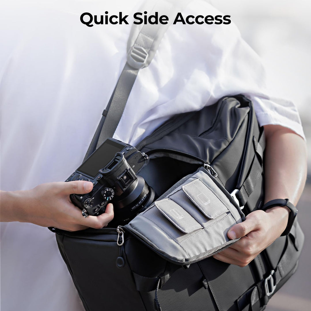 K&F CONCEPT Kamerarucksäcke 20L, Grosse Camera Backpack 15,6 Zoll Laptopfach, Spritzwassergeschutzt
