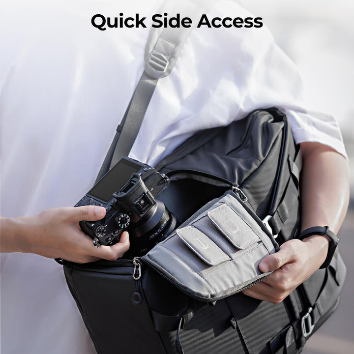 K&F CONCEPT Kamerarucksäcke 20L, Grosse Camera Backpack 15,6 Zoll Laptopfach, Spritzwassergeschutzt