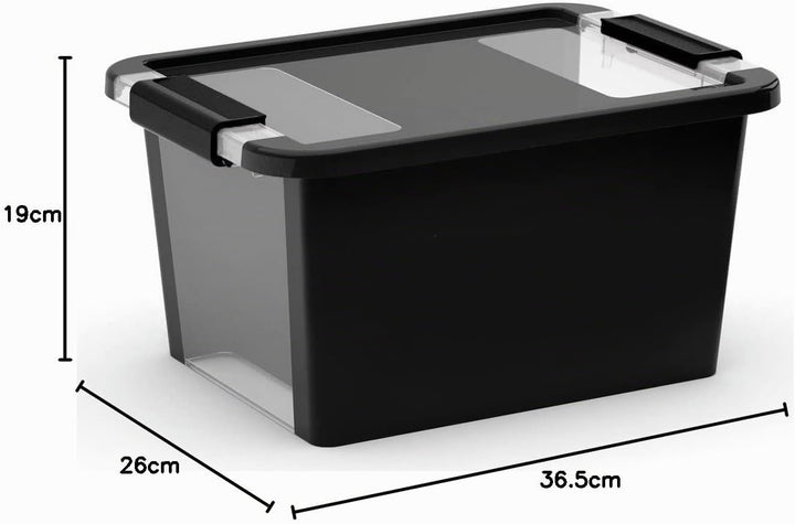 PROREGAL SuperSparSet 2x Mehrzweck Aufbewahrungsbehälter STORAGE mit Deckel | HxBxT 26x36,5x19cm | 1
