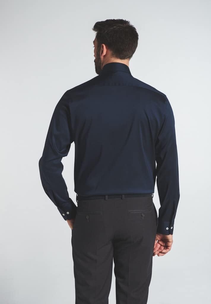 ETERNA Herren Performance Shirt MODERN FIT 38 Kragen / 67 Ärmel Navy, 38 Kragen / 67 Ärmel Navy