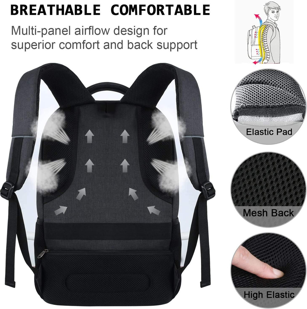 marcello Laptop Rucksäcke mit USB-Ladeanschluss Herren Damen für Arbeit Schule Uni Schulrucksack für