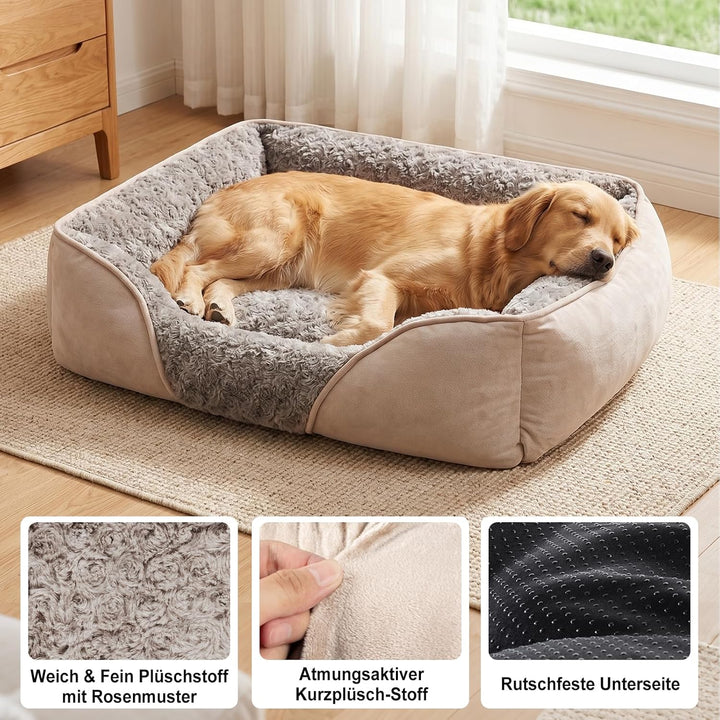 JOEJOY Hundebett Mittelgrosse Hunde, Anti-Angst Hundekorb rutschfest Hundebetten, Hundebett Waschbar