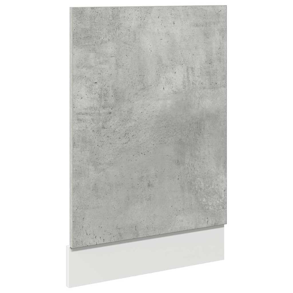 vidaXL Geschirrspülerblende Betongrau 45x3x67 cm